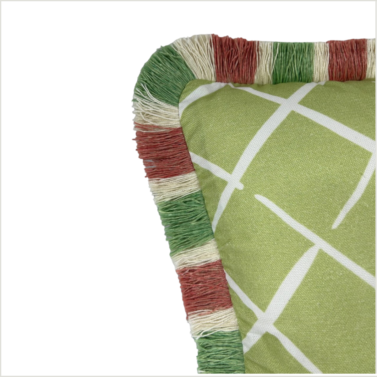 Bahama Court Meadow Green 14” Square Pillow