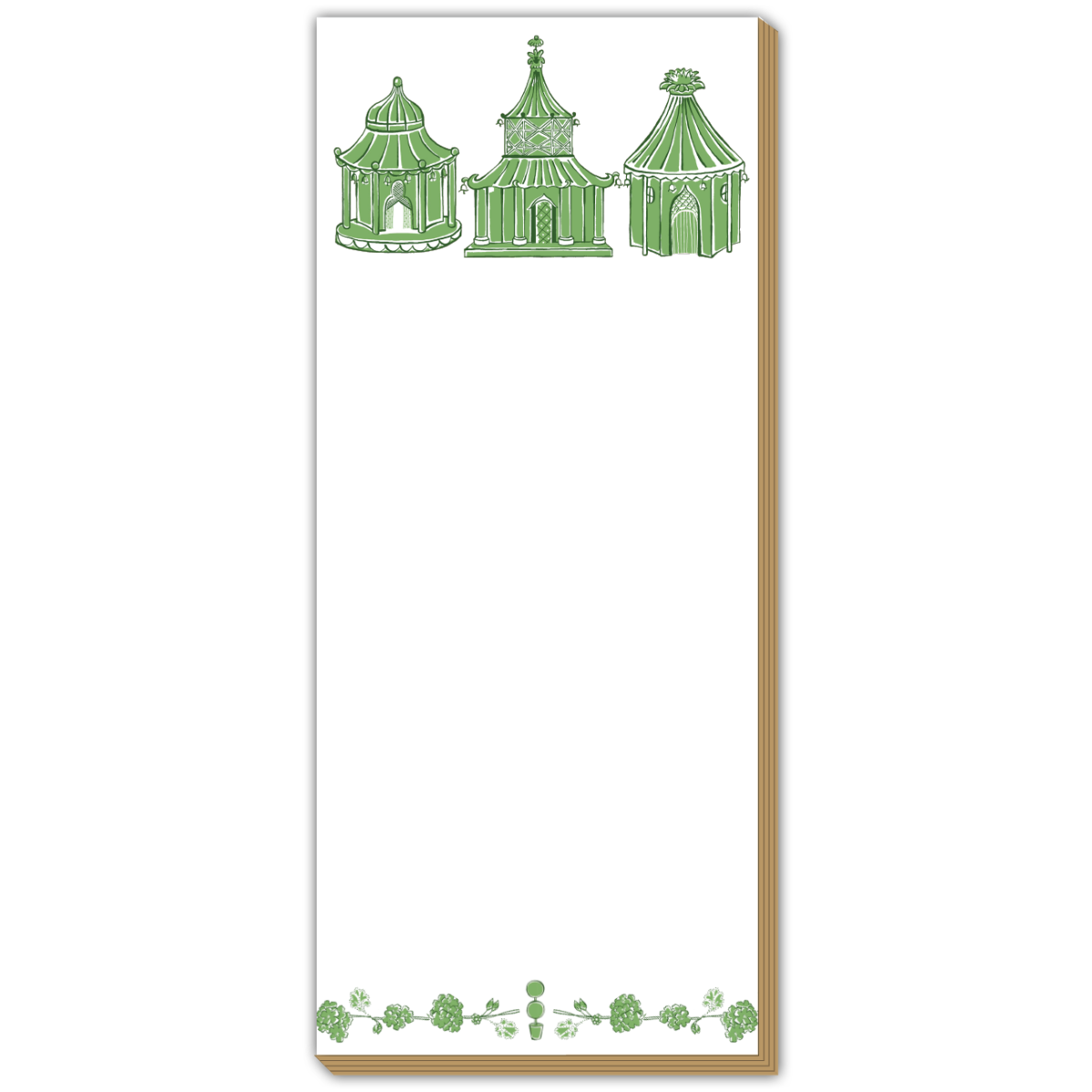 Into the Garden Green Luxe Skinny Notepad
