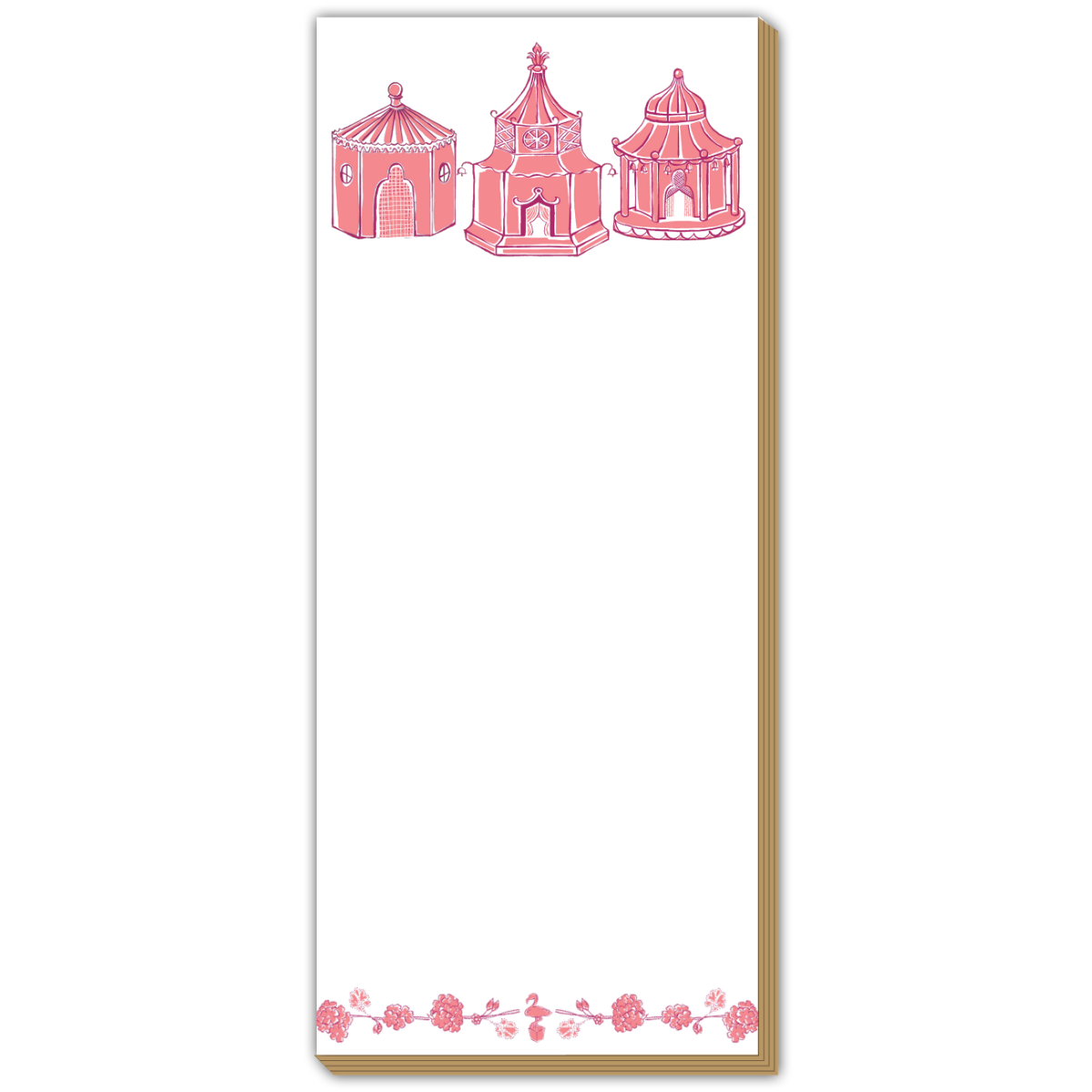 Into the Garden Coral Luxe Skinny Notepad