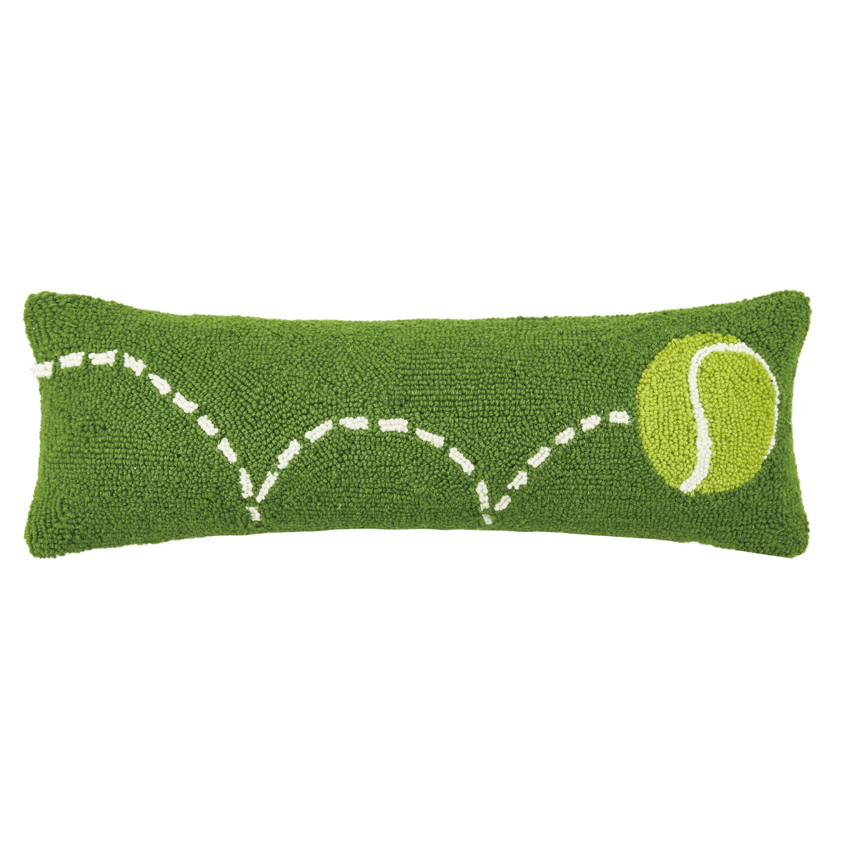 Tennis Ball Hooked Wool Lumbar Pillow