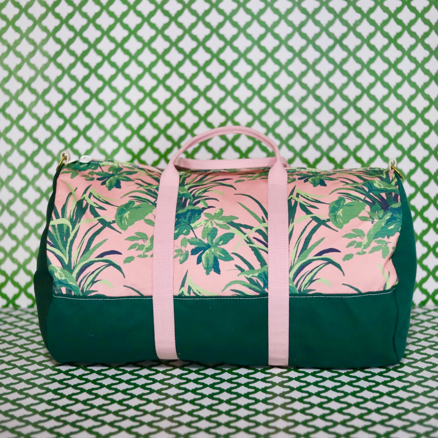 Jungle Road Bahama Pink Canvas Duffel