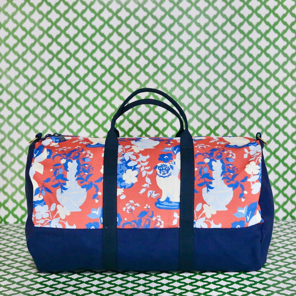 Imperial Palace Lacquer Red Canvas Duffel