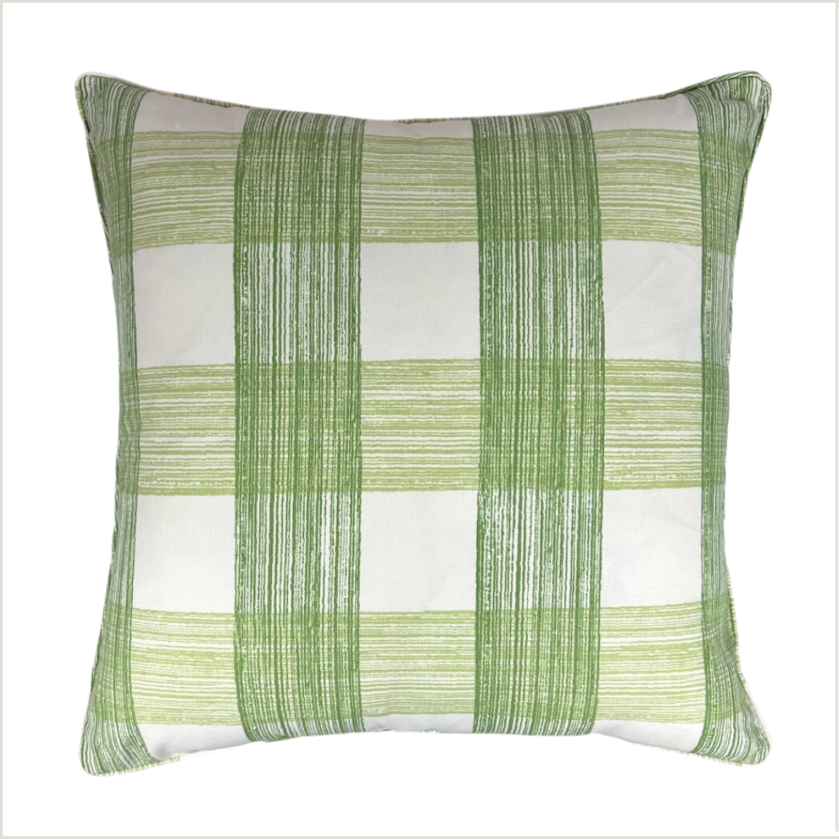 Swans Island Silhouette Shell Pink/ Gin Lane Celery 22” Square Pillow