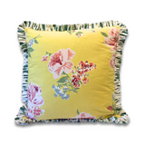 Swans Island Daffodil 22" Square Euro Pillow with Club House Ruffled Contrast Flange