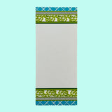 Old Peking Green/Bahama Court Blue Luxe Skinny Notepad