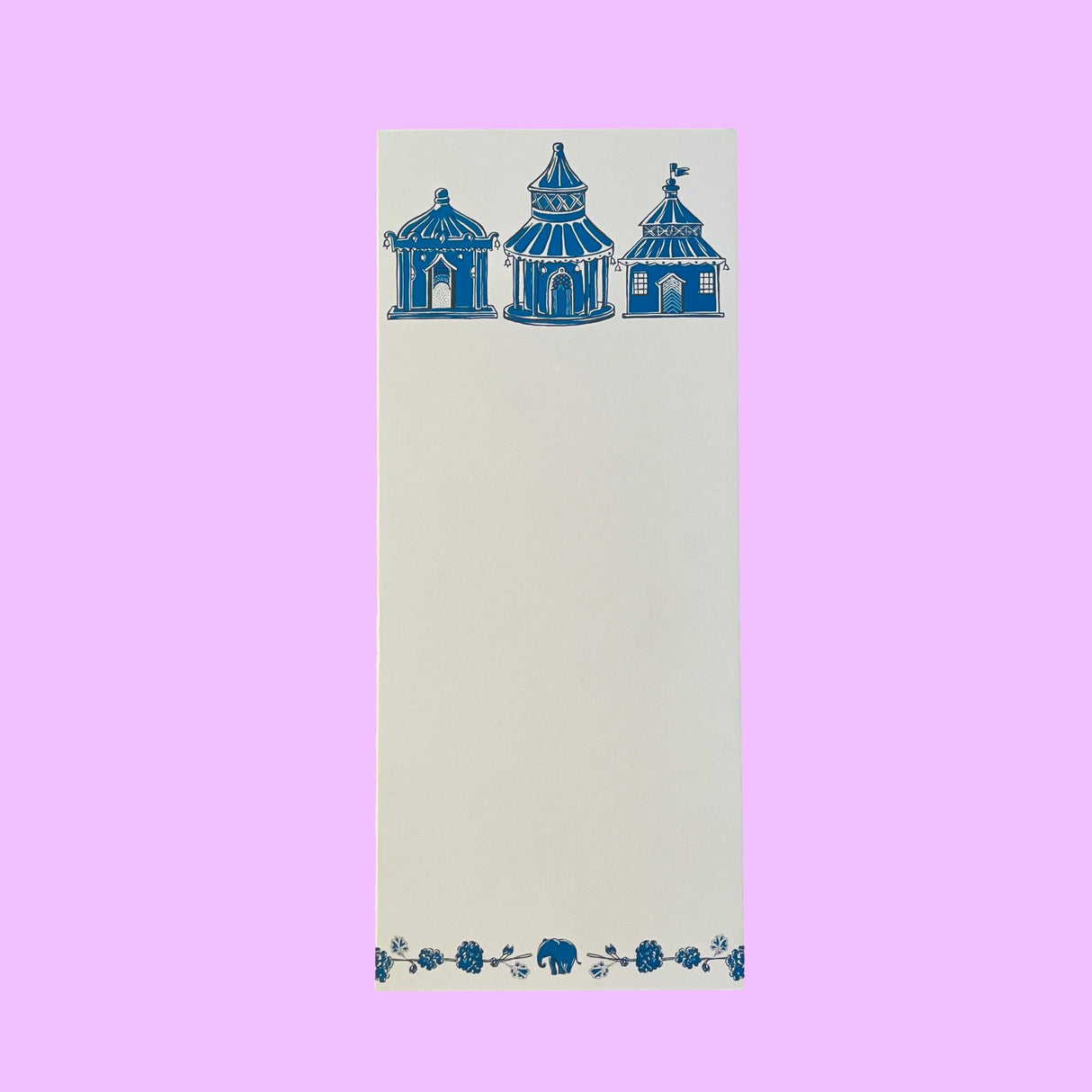 Into the Garden Blue Luxe Skinny Notepad
