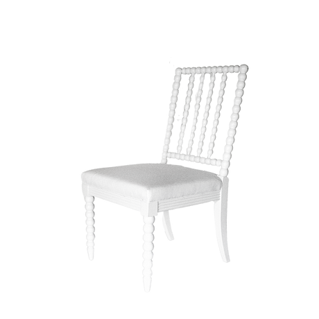 Bobbin Dining Chair with Swedish Blue Gin Lane Upholstery