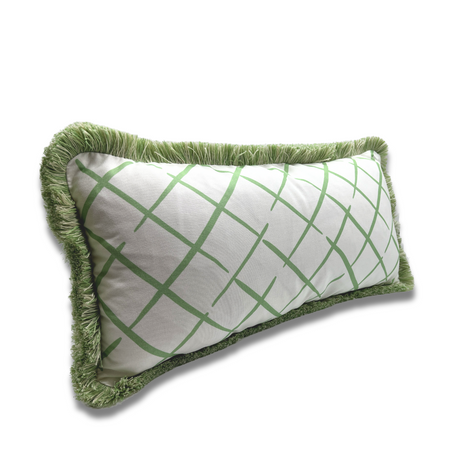 Ready-to-Ship Old Peking Celadon Green/Bahama Court Reverse Barbados Green 14" x 24" Rectangle Pillow