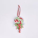 Christmas Shapes Candy Cane Ornaments, Set of 6
