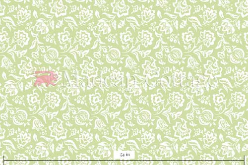 Hampton Court Meadow Green Outdoor Fabric Sample