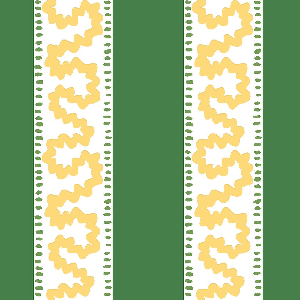 Harbor Trail Green and Yellow Outdoor Fabric by the Yard