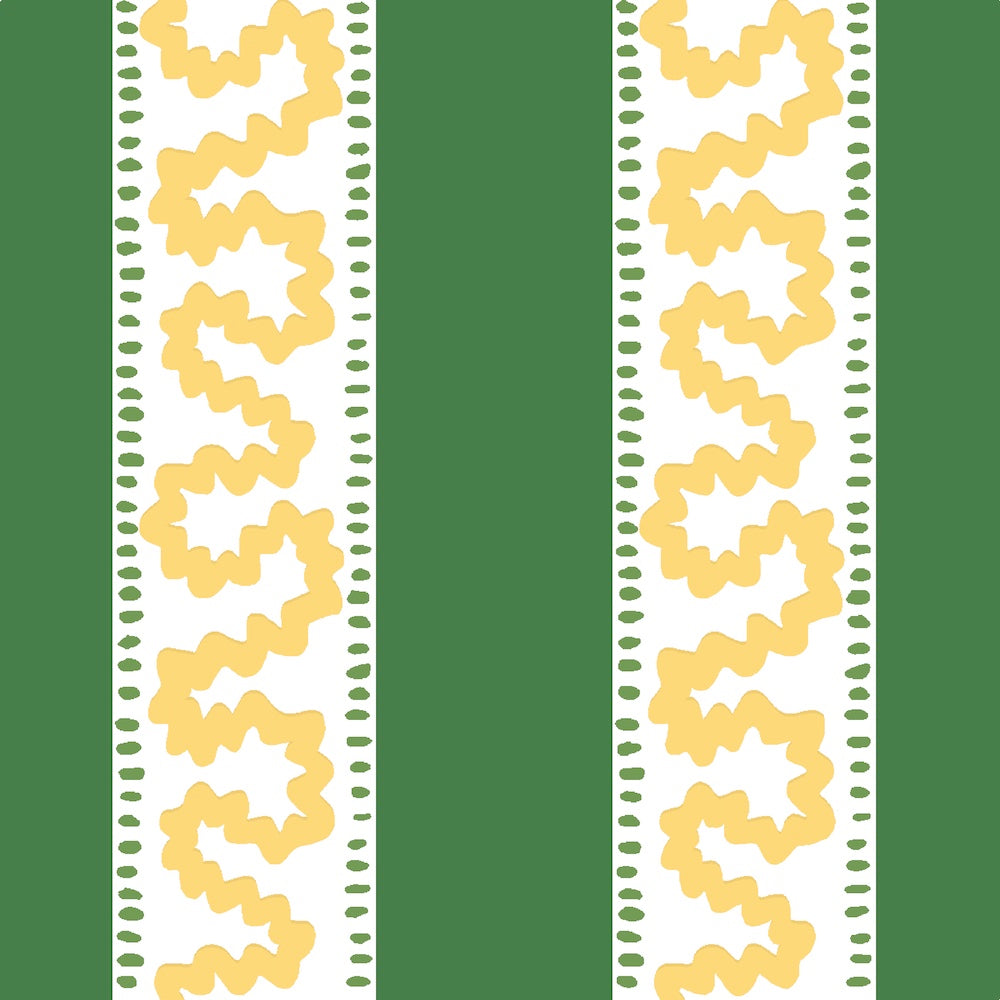 Harbor Trail Green and Yellow Outdoor Fabric Sample