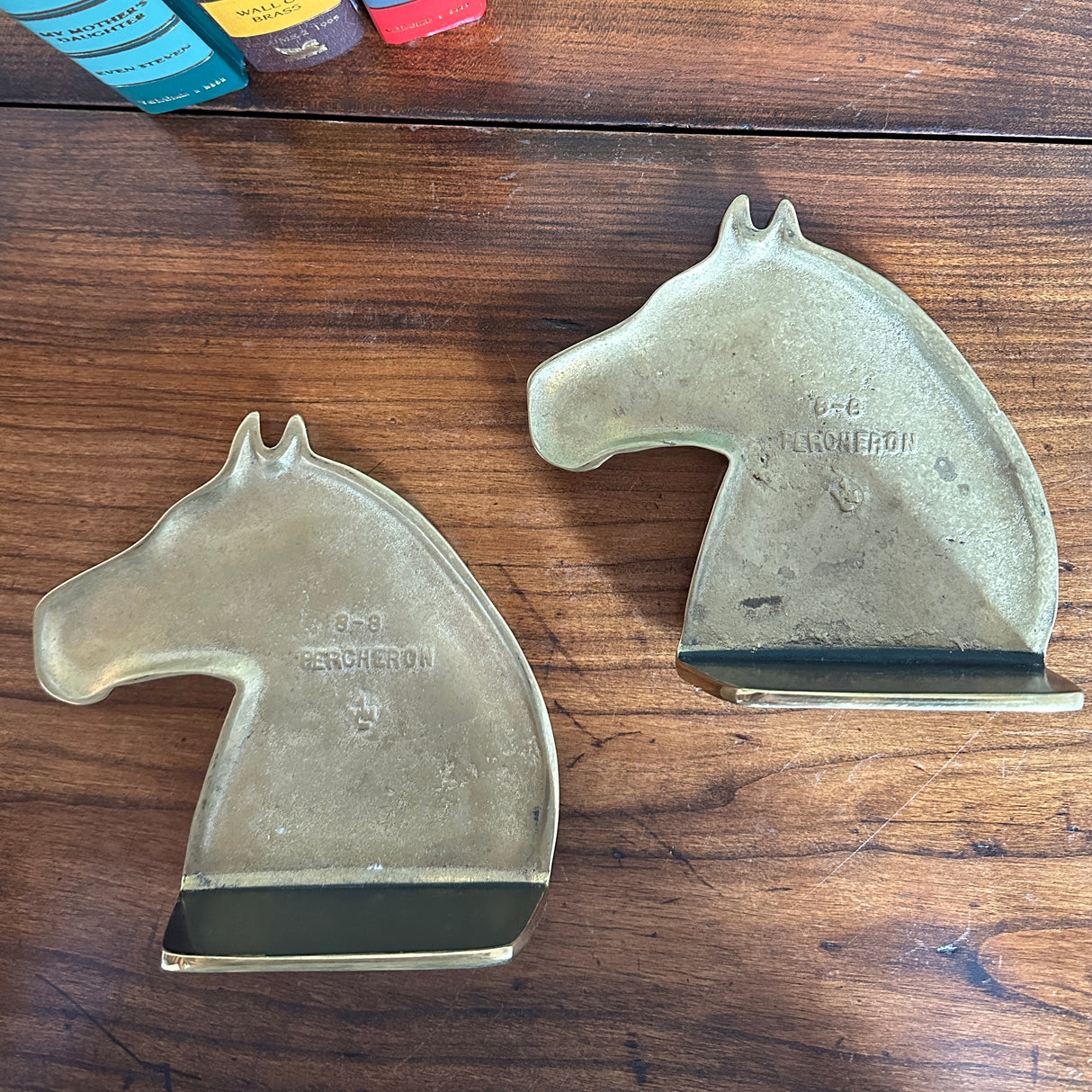 Brass Horse Bookends, Set of 2