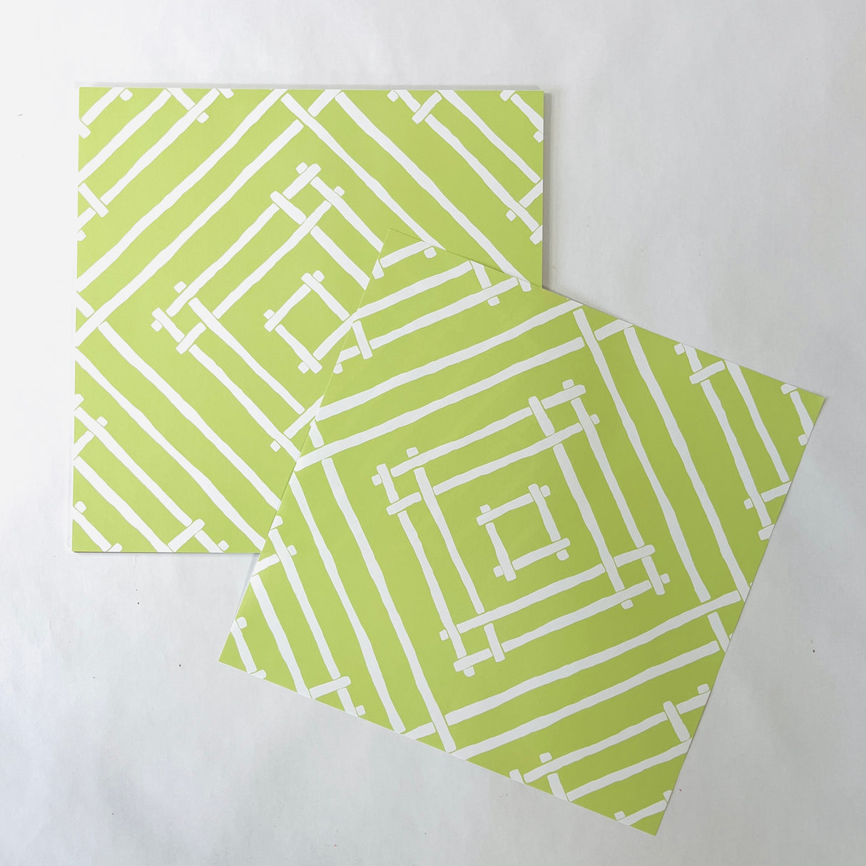 Meadow Green Island House Square Paper Placemats, Pad of 20