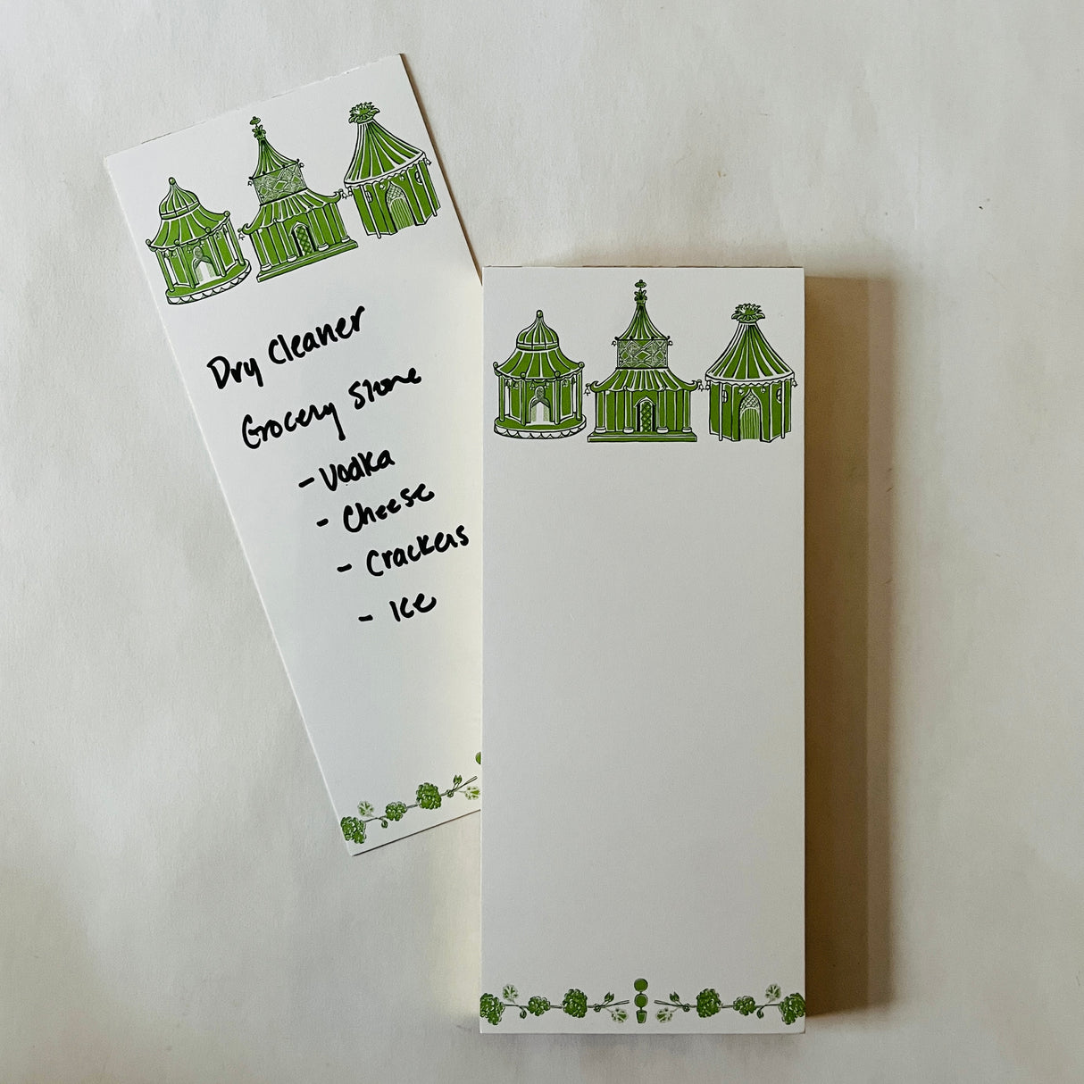 Into the Garden Green Luxe Skinny Notepad