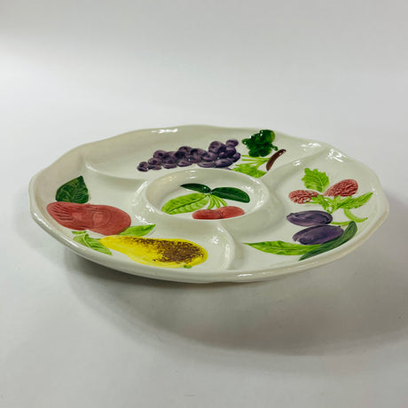 Italian Ceramic Fruit-Themed Serving Platter