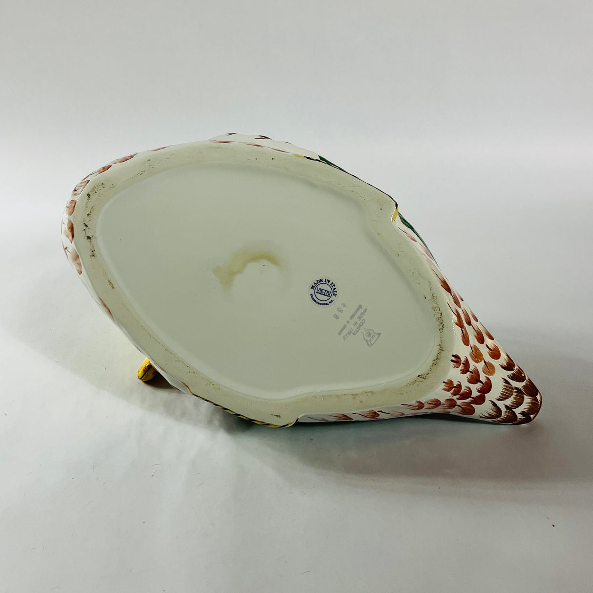 Vietri Lidded Duck Italian Ceramic Centerpiece