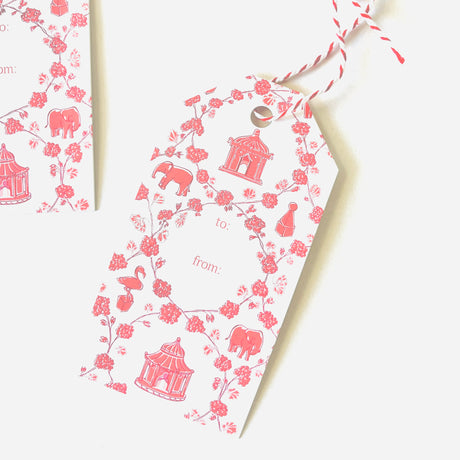 Coral Into the Garden Gift Tags, Pack of 10