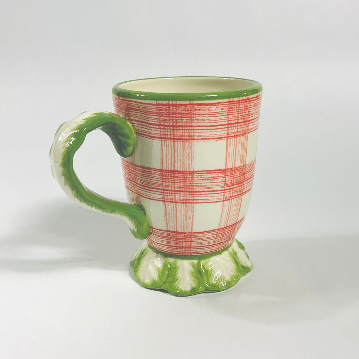 Madcap Cottage Pink Gin Lane Footed Coffee Ceramic Mug