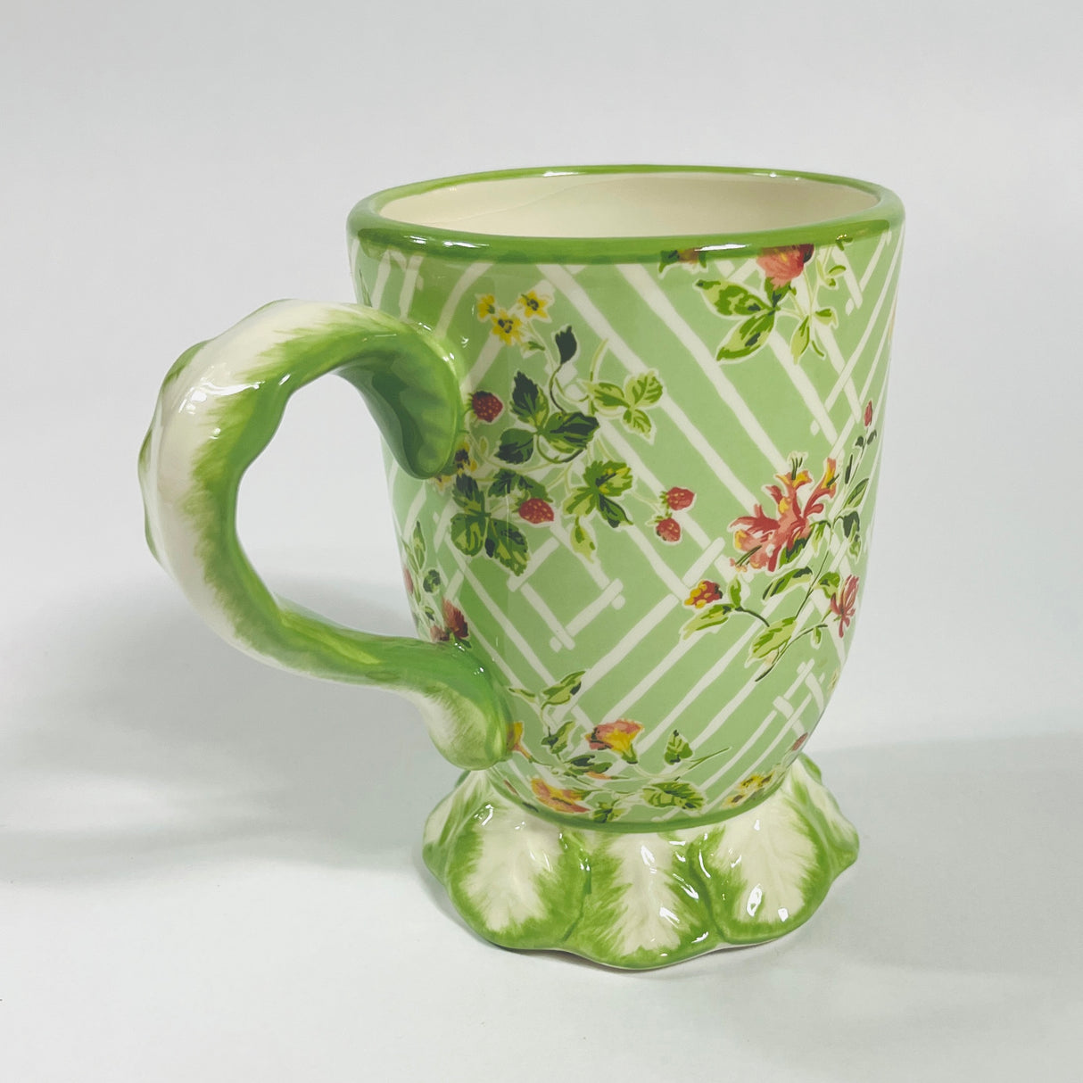 Madcap Cottage Green Island House Footed Coffee Ceramic Mug