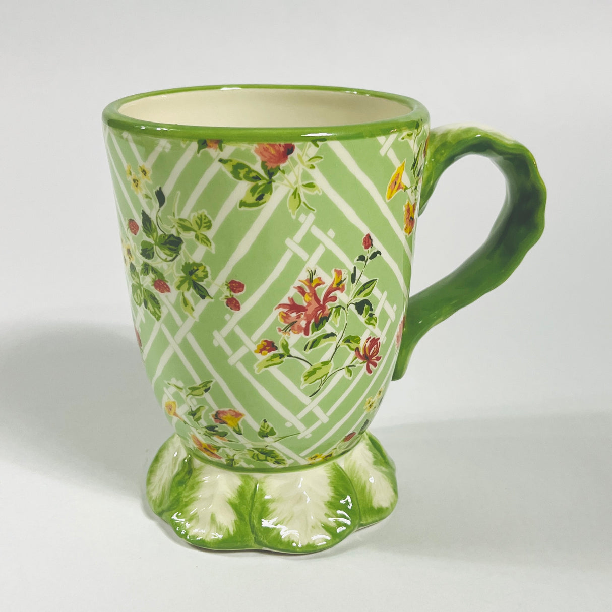 Madcap Cottage Green Island House Footed Coffee Ceramic Mug
