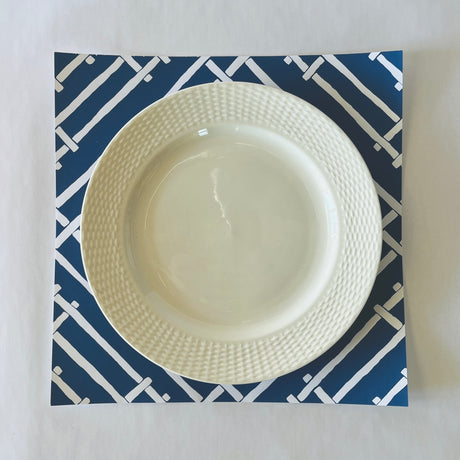 Navy Blue Island House Square Placemats, Pad of 20