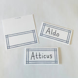 Navy Blue Island House Paper Place Cards