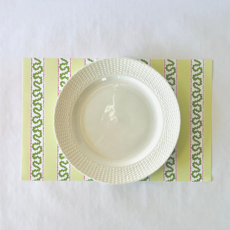 Green Harbor Trail Rectangular Paper Placemats, Pad of 20