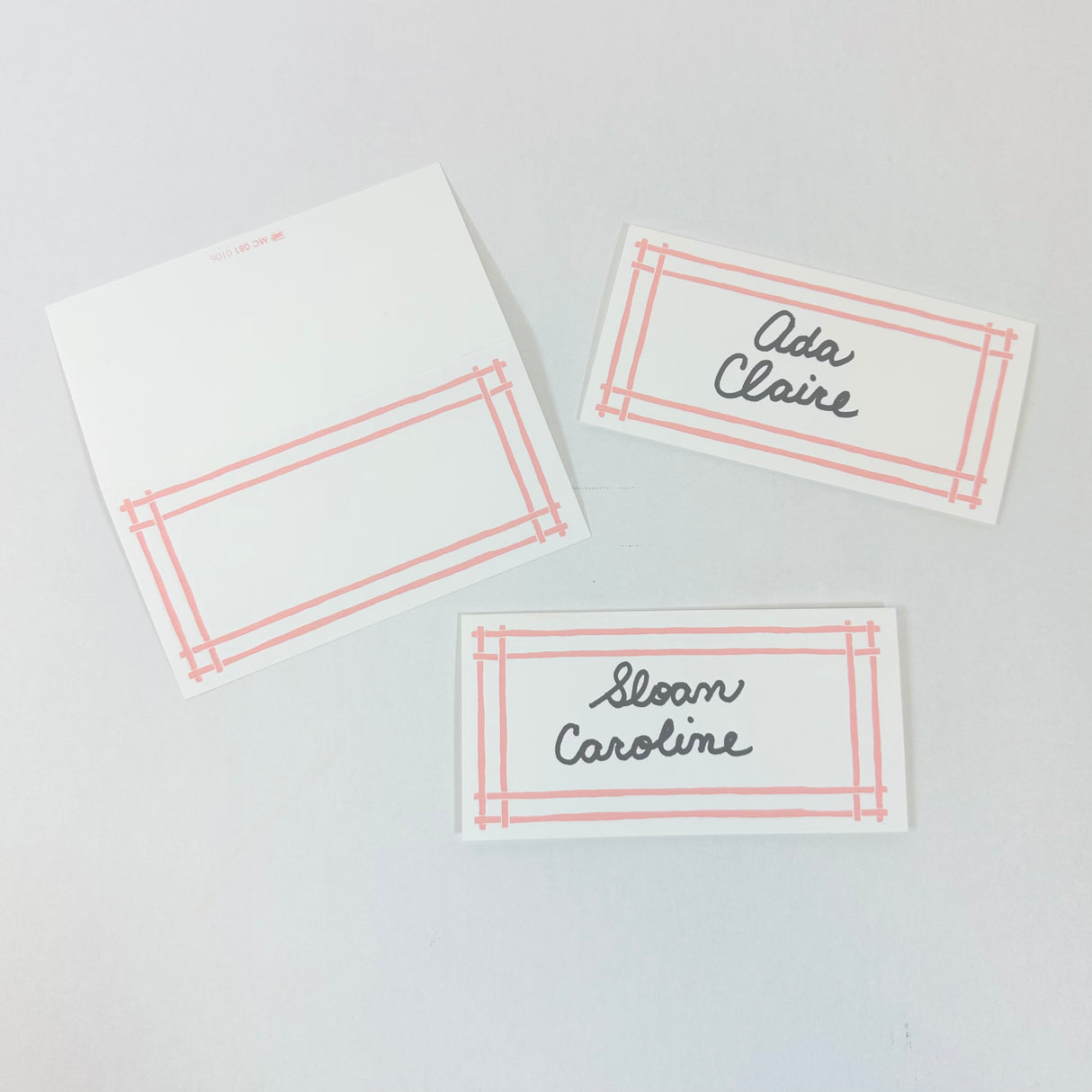 Candy Pink Island House Paper Place Cards