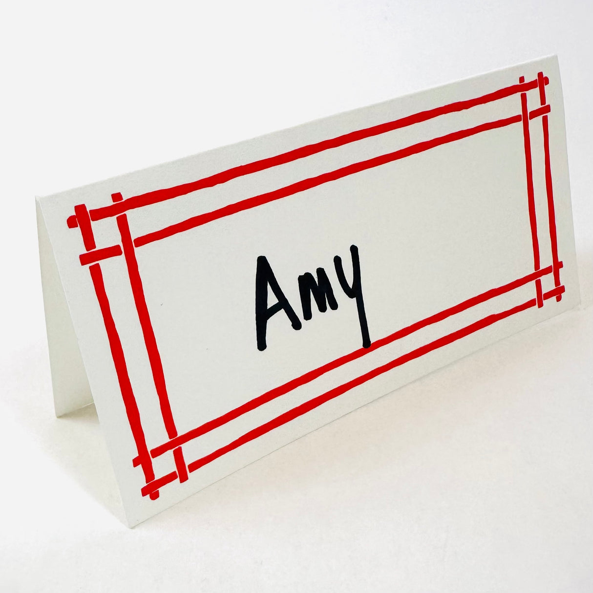 Geranium Red Island House Paper Place Cards