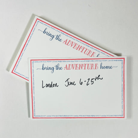 Bring the Adventure Home Red/White/Blue Luxe Large Notepad