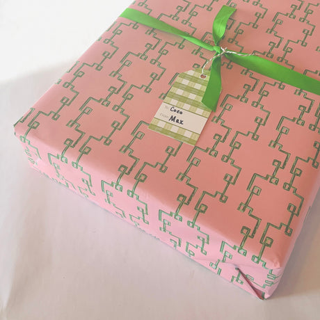 Bamboozled Pink/Green Wrapping Paper