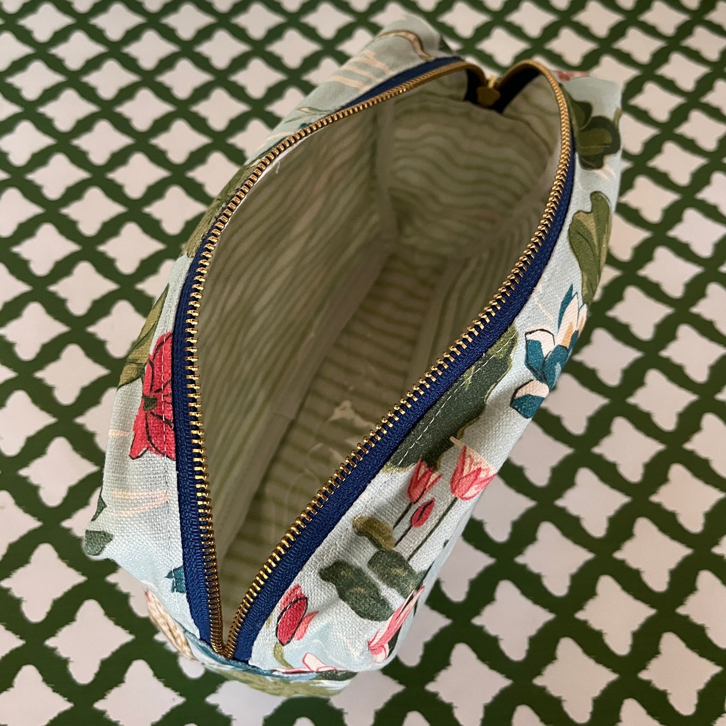 Large Cosmetics and Toiletries Bag/Meadow Club Sky Blue