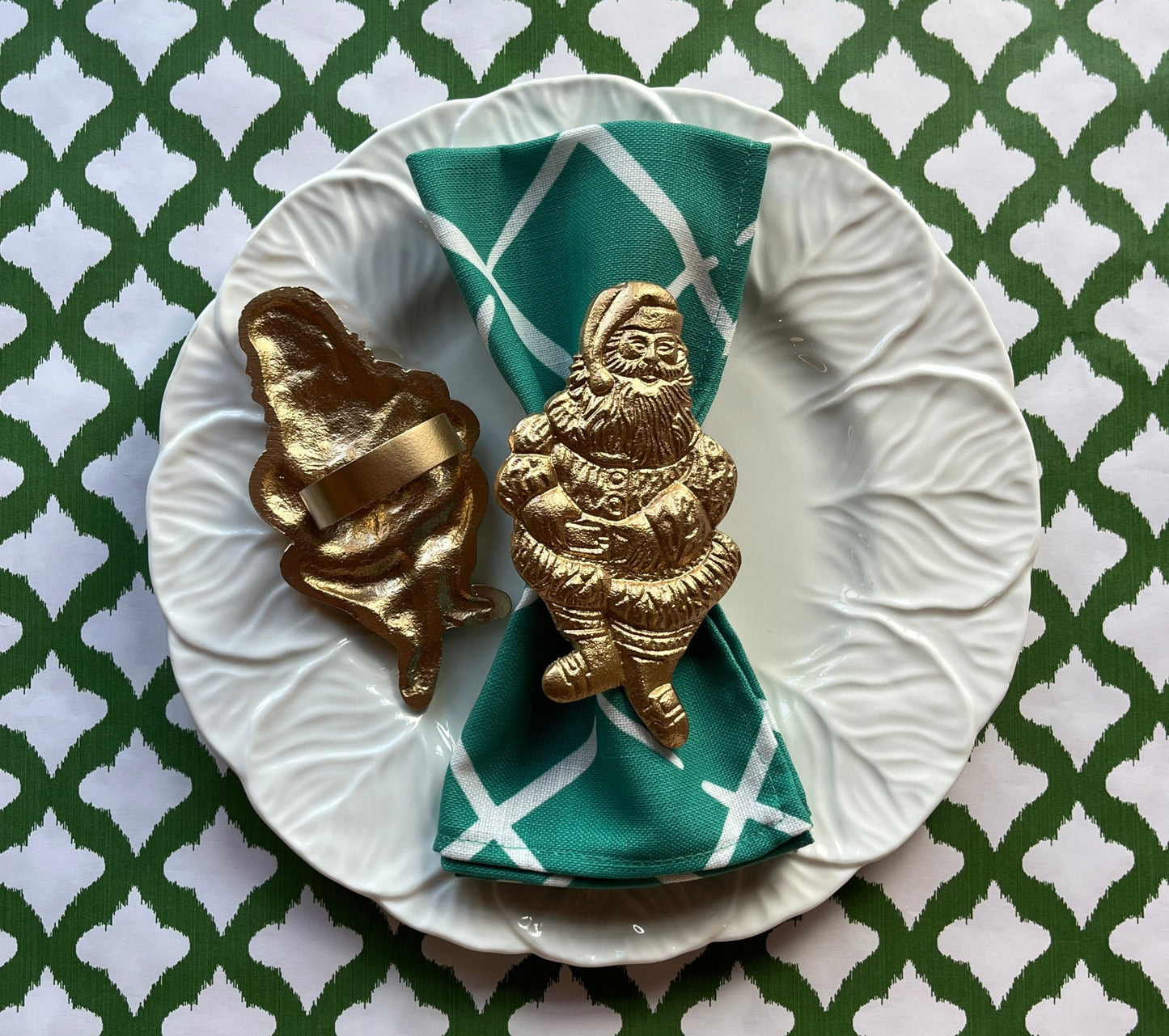 Santa Napkin Rings, Set of 4