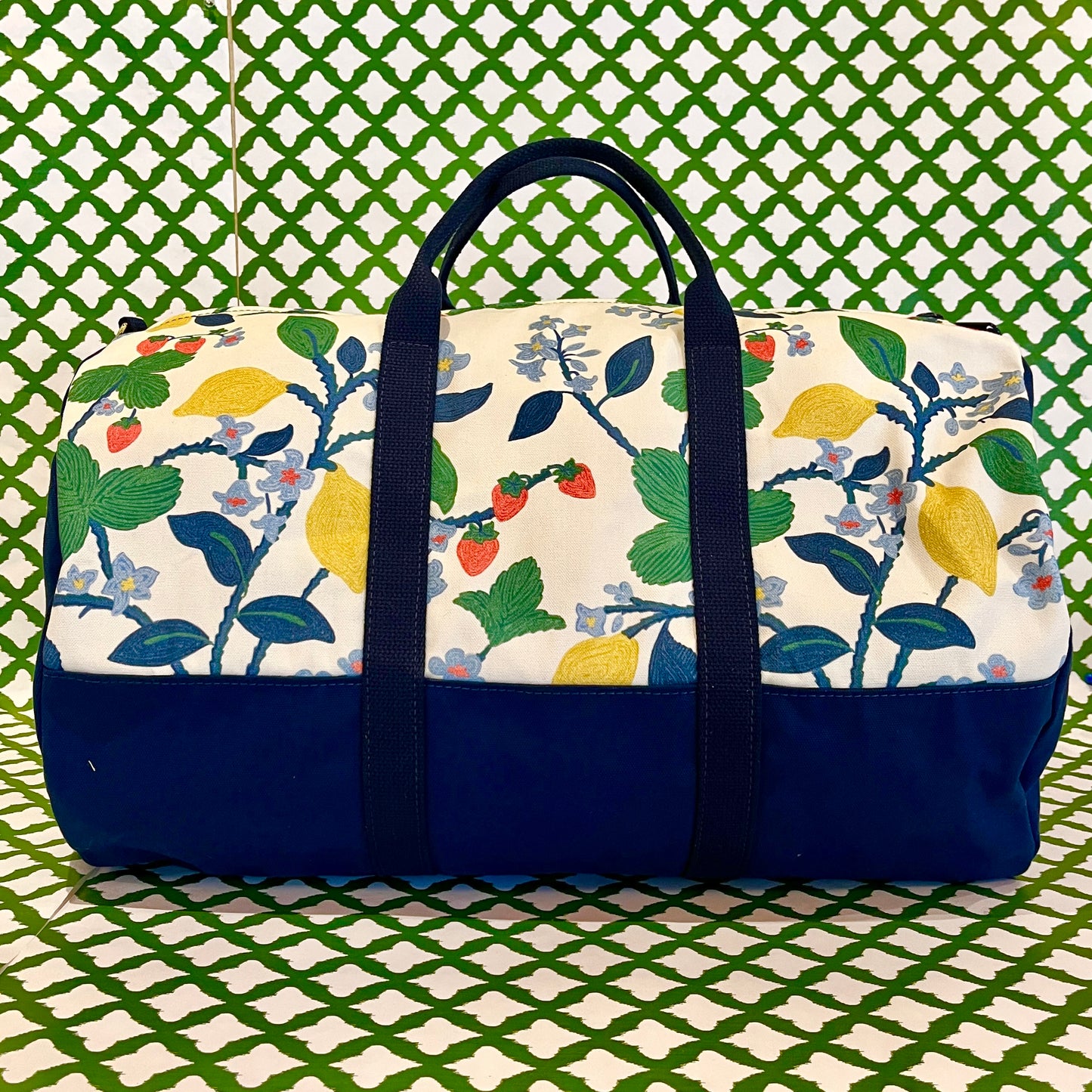 Strawberry Hill Forest Green Canvas Duffel