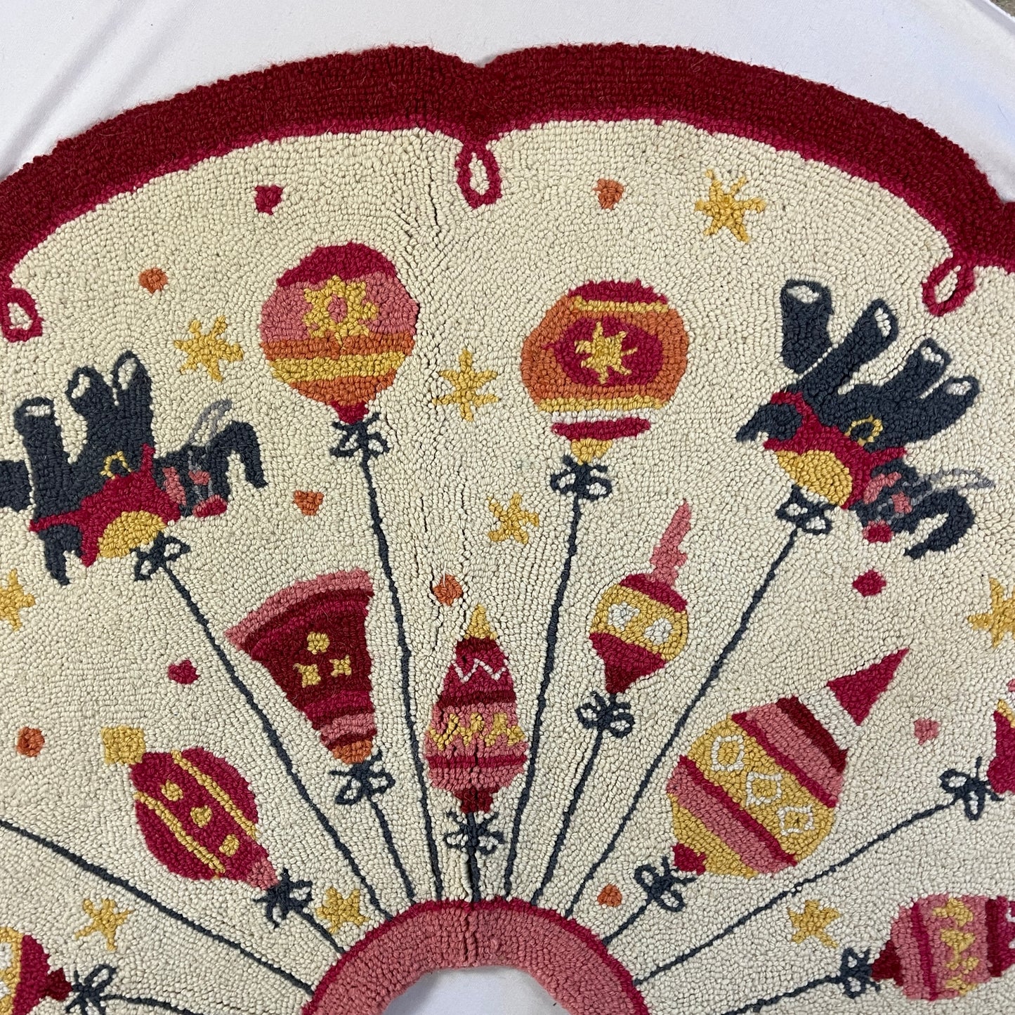 Hand-Hooked Madcap Cottage Wool Tree Skirt