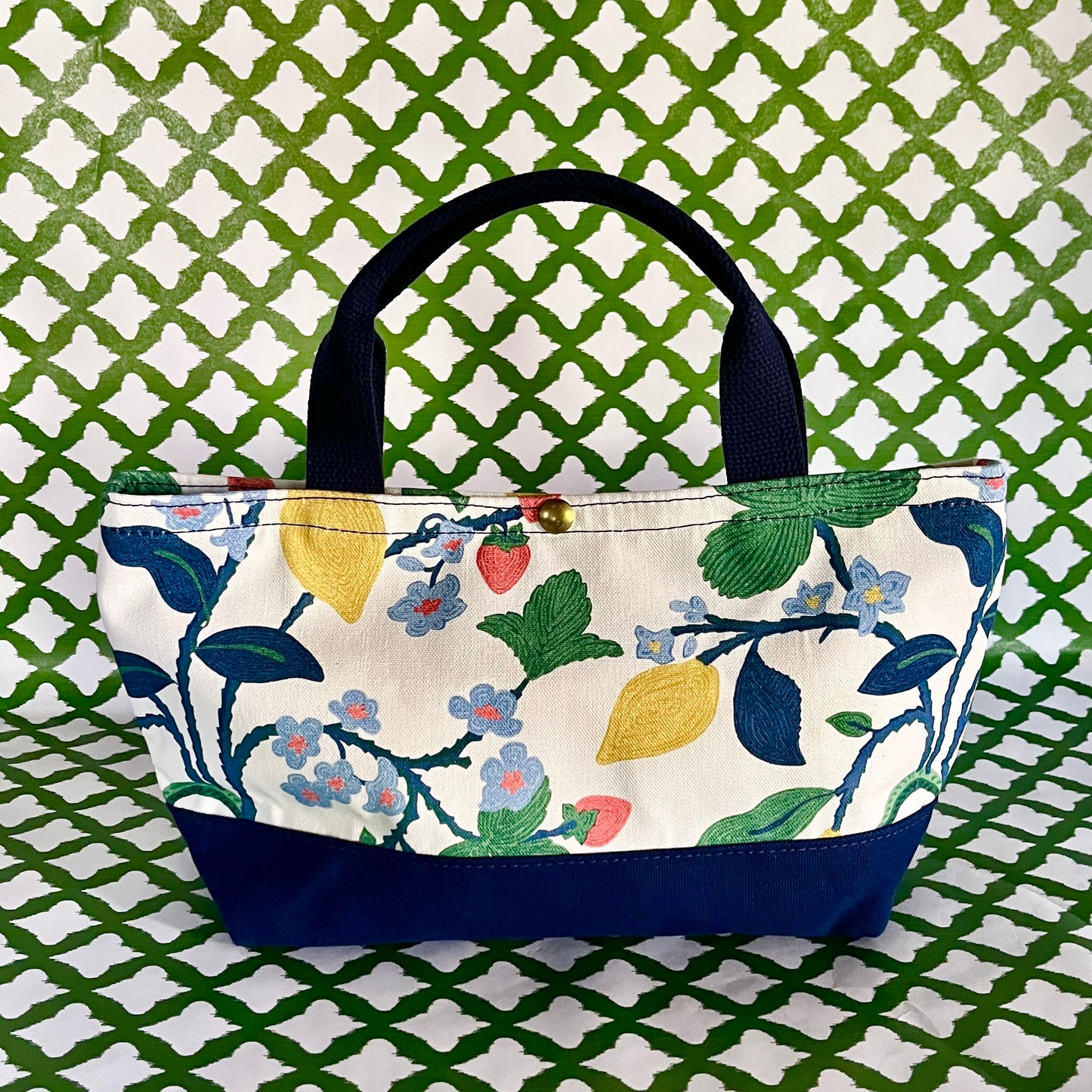 Strawberry Hill Forest Green Canvas Handbag
