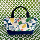 Strawberry Hill Forest Green Small Canvas Snap Mini Tote