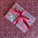 Harbor Trail Pink/Red Wrapping Paper