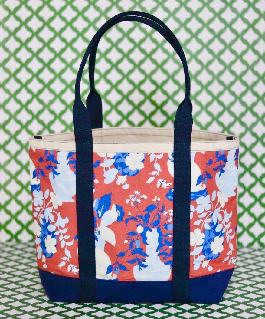 Imperial Palace Lacquer Red Canvas Tote