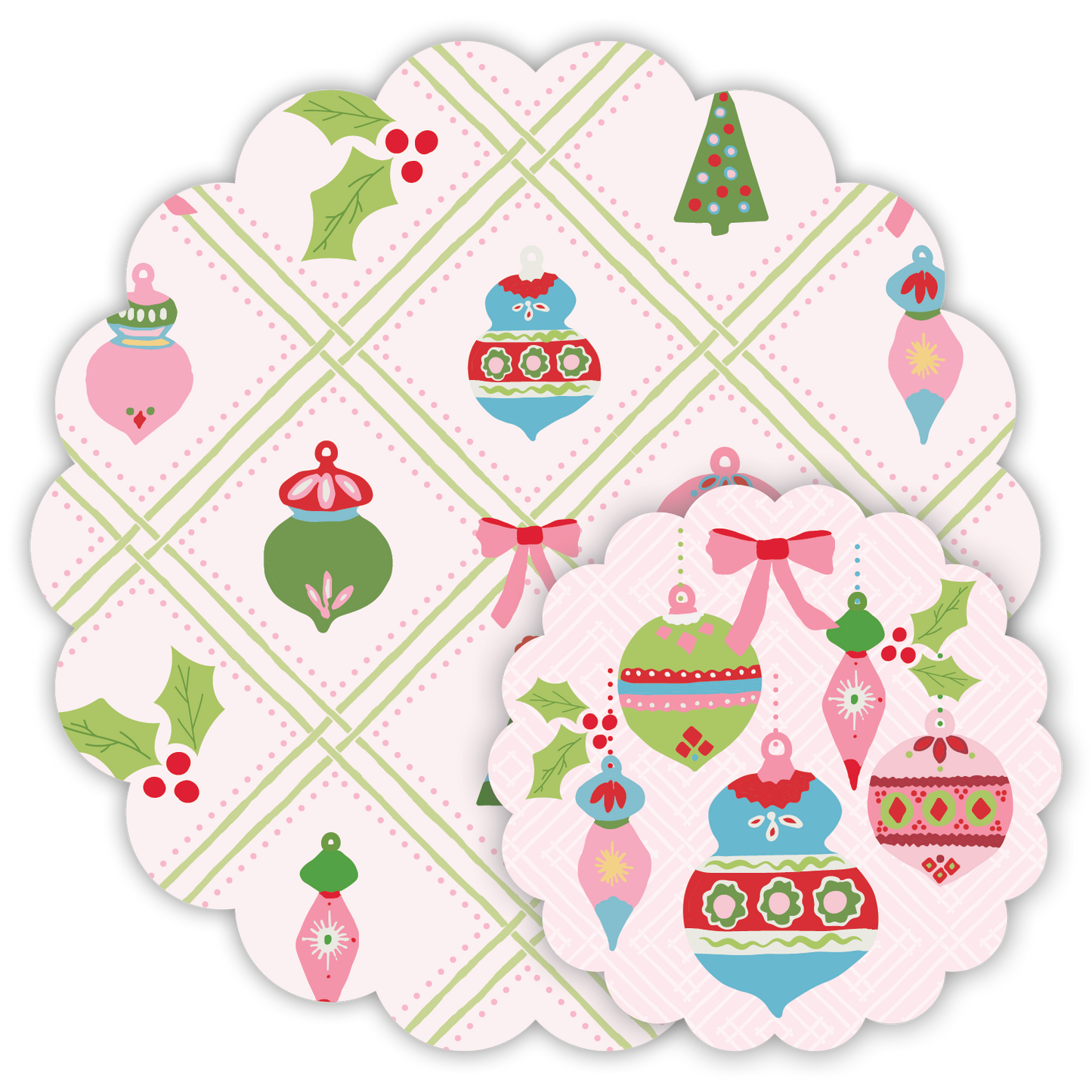 Darling Ornaments Christmas Doily Set