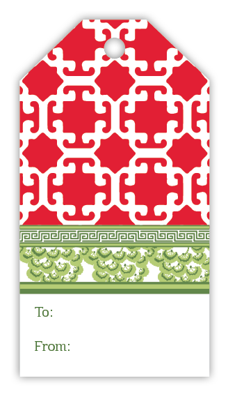 Red Monserrat Gift Tags, Pack of 10
