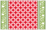 Red Monserrat Rectangular Paper Placemats, Pad of 20