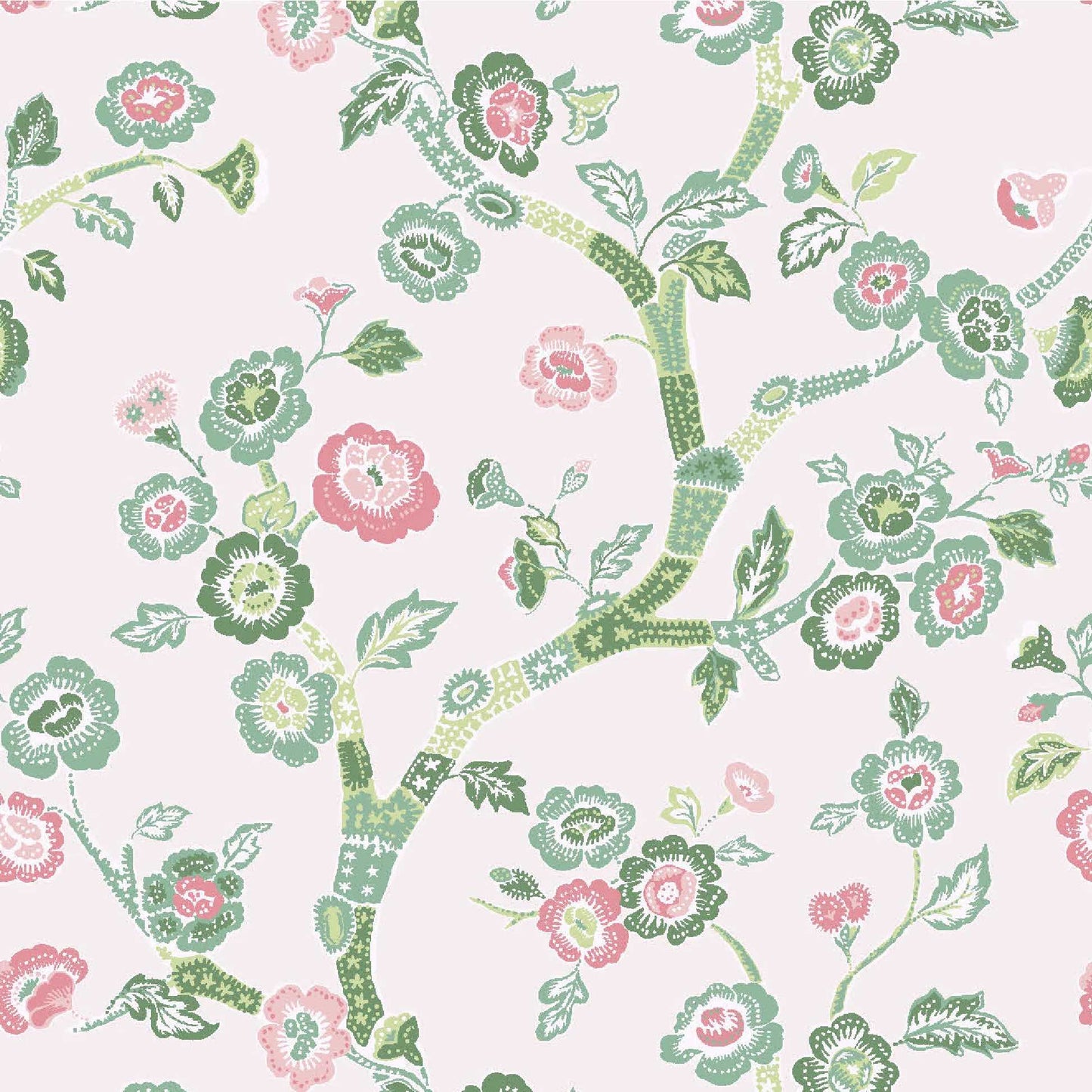 Temple Garden Celadon Wallpaper Sample