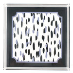 Club House Navy Blue Square Acrylic Tray, large. Club House is two shades of blue style brush strokes with a blue border.