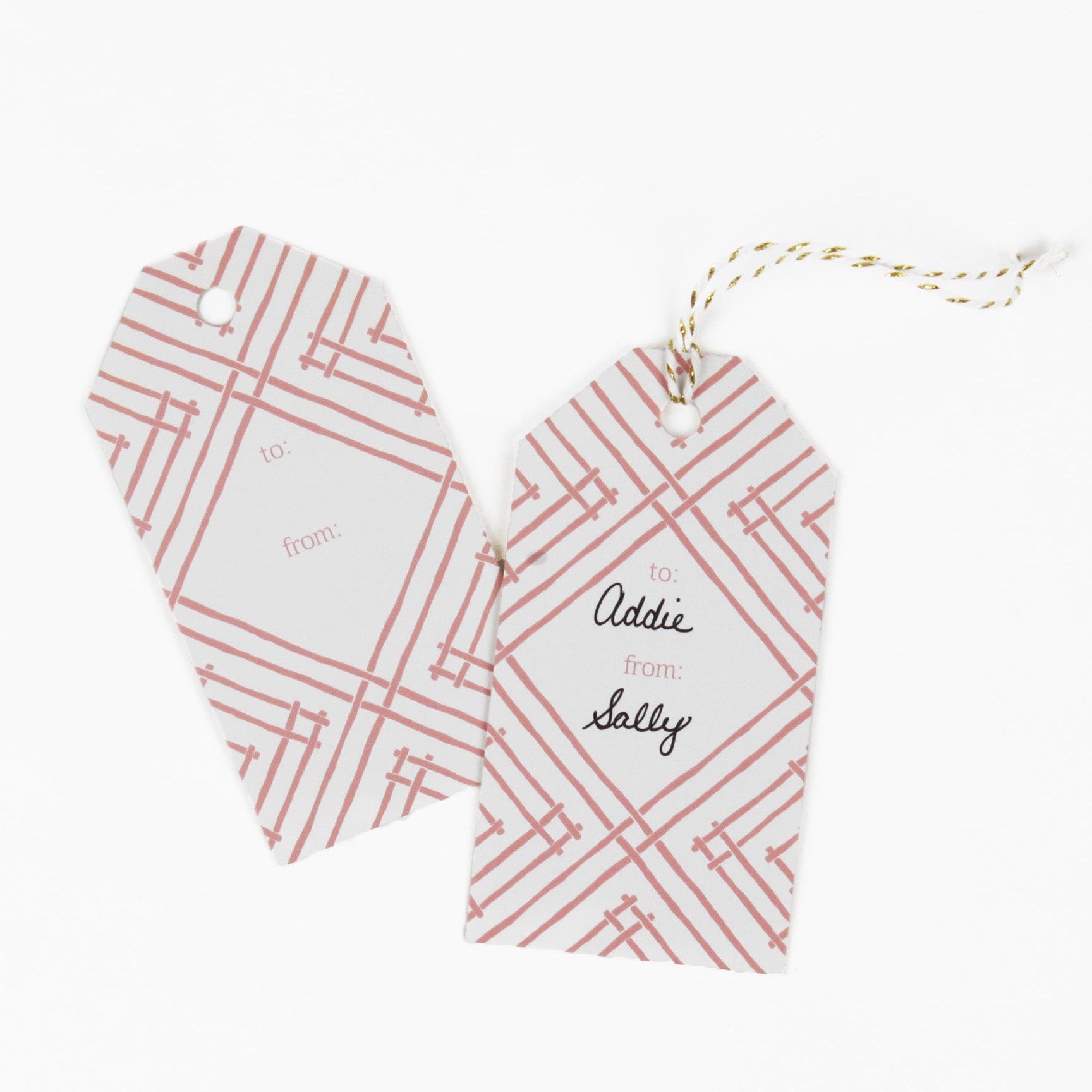 2 island house reverse pink gift tag