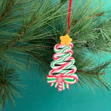 Christmas Shapes Candy Cane Ornaments, Set of 6