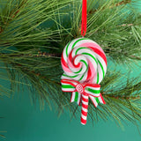 colorful candy-themed Christmas ornaments shaped lollipop
