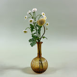 amber blown glass bud vase
