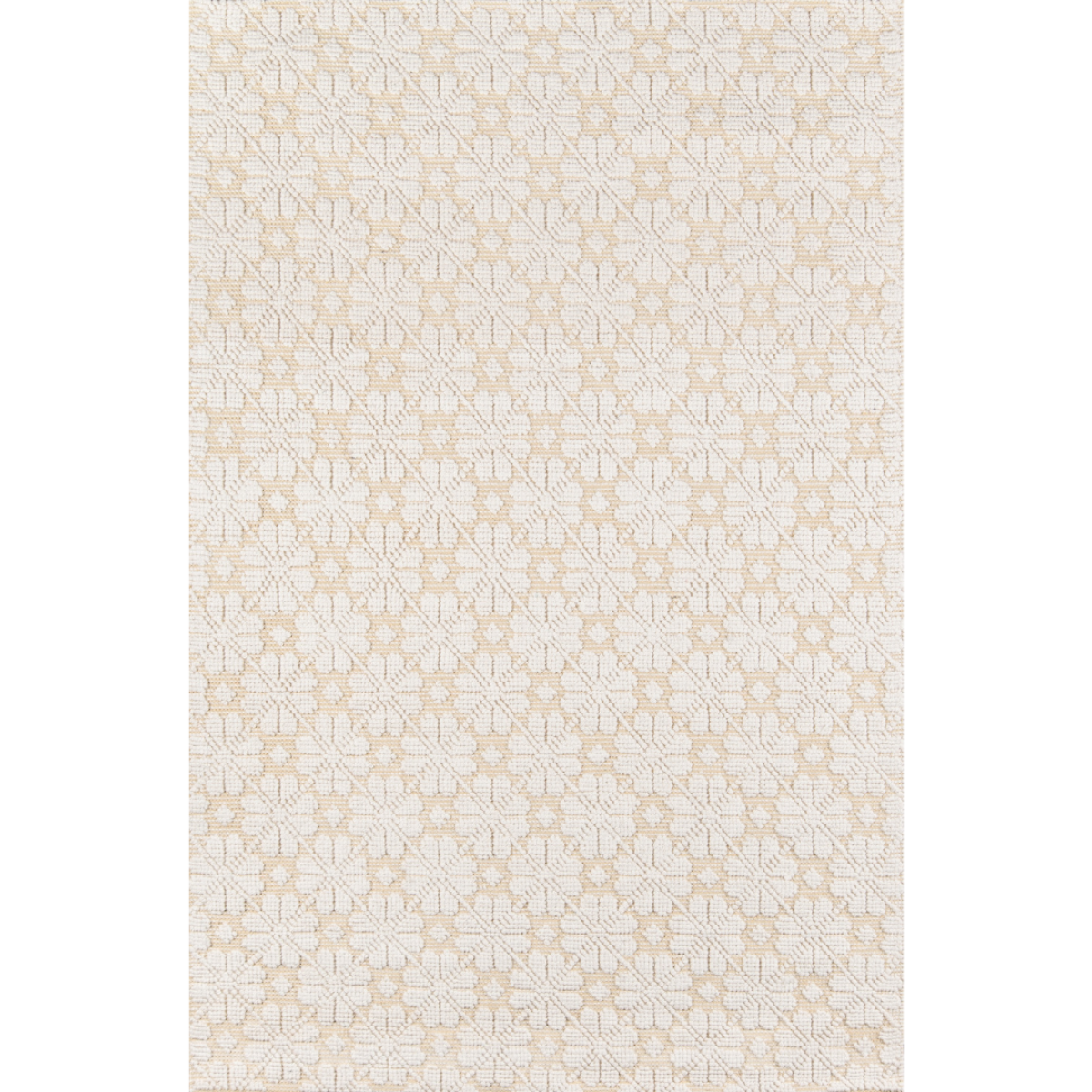 Yellow Seville Indoor Cotton/ Wool High/ Low-Pile Area Rug